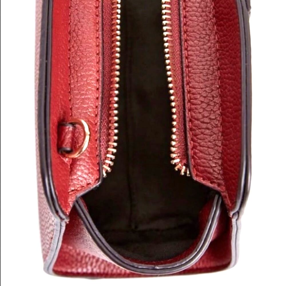 NWT JustFab Martock Crossbody Bag Faux Leather Mini Purse Gold Hardware - Picture 11 of 16